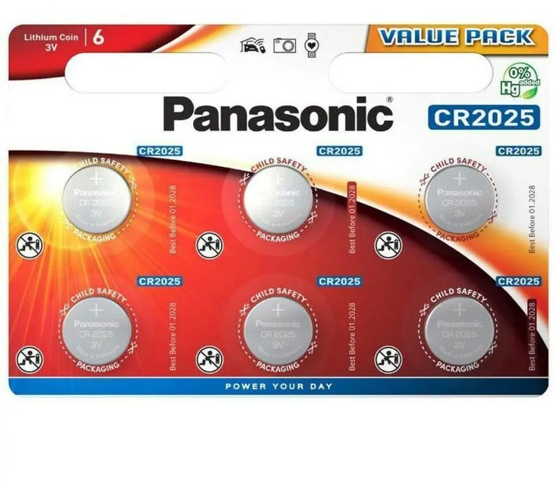 CR2025 Lithium Battery Coin Cell Button 3V Battery Batteries Expiry 01/2031 x 6 freeshipping - JUST BATTERIES