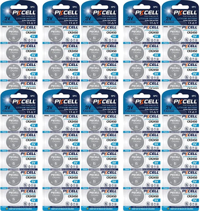 CR2032 CR2025 CR2016 CR2450 CR1616 3V Coin Button Lithium Battery PKCELL PKCELL