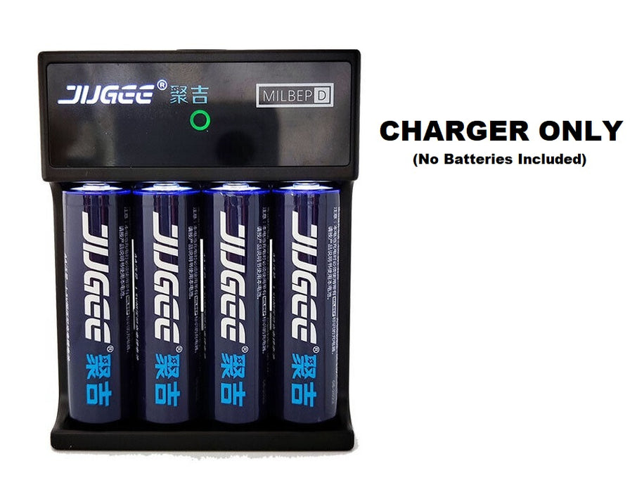 Jugee 1.5v 3000mWh AA AAA rechargeable lithium batteries and charger