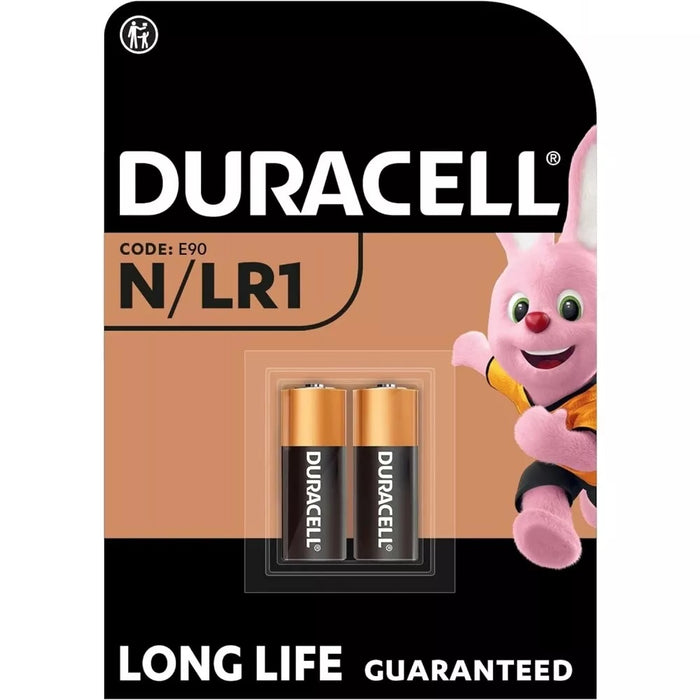 Duracell N LR1 E90 1.5V Alkaline Battery Size Pack of 2
