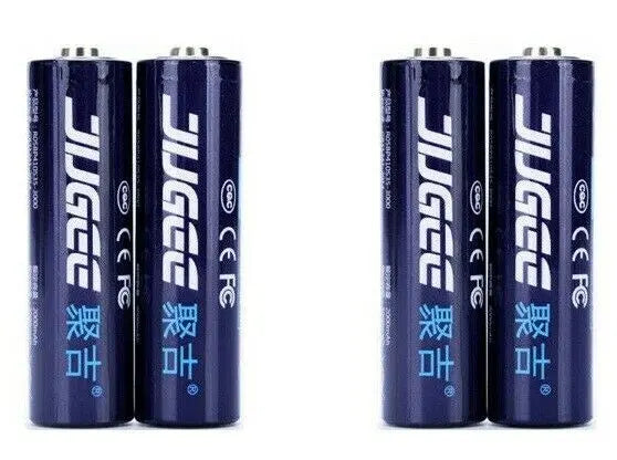 Jugee 1.5v 3000mWh AA AAA rechargeable Li-polymer lithium batteries and charger freeshipping - JUST BATTERIES