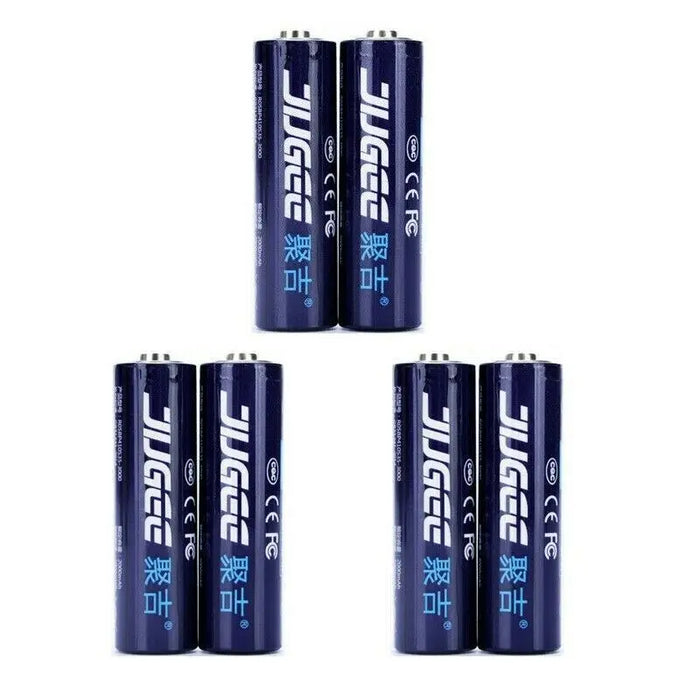 Jugee 1.5v 3000mWh AA AAA rechargeable Li-polymer lithium batteries and charger freeshipping - JUST BATTERIES
