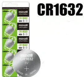 Maxell CR1632 3v lithium battery pack of 5 battteries Maxell