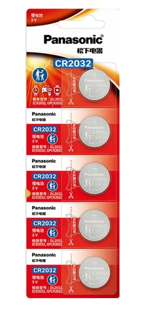 CR2032 3V Lithium battery ECR2032 Panasonic 5 Pack