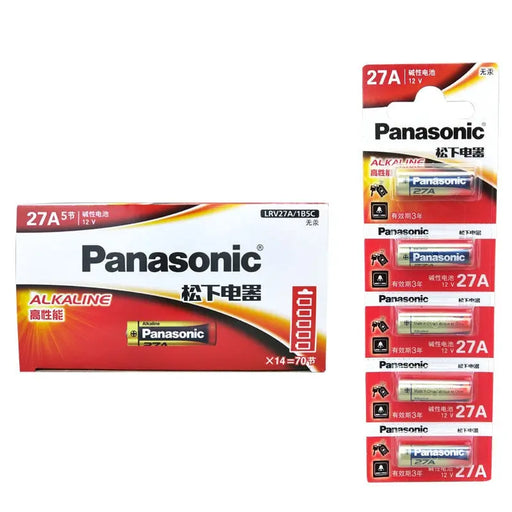 Panasonic 27A LRV27A  Alkaline Battery 12V pack of 5 batteries Panasonic