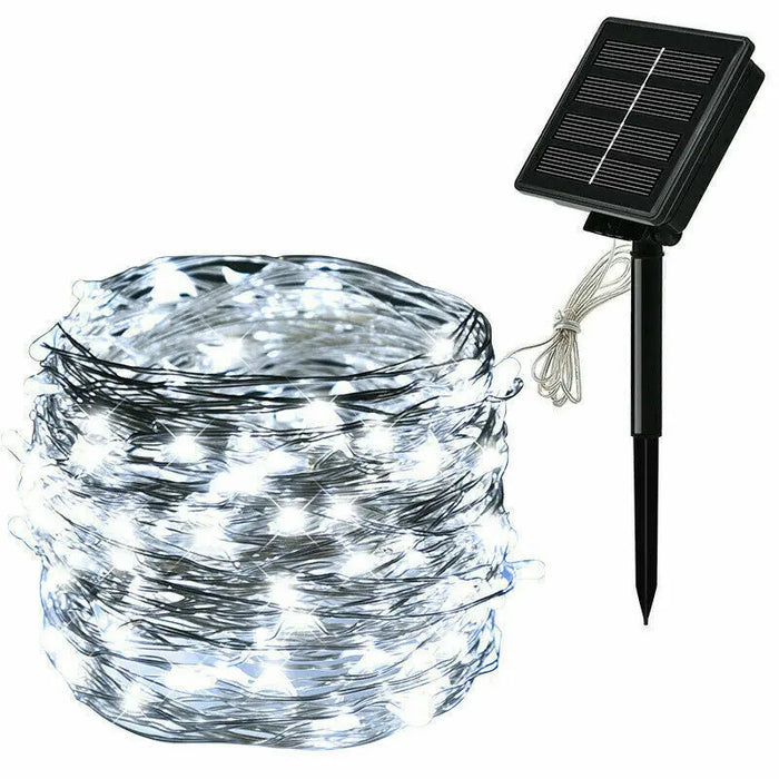 Solar String Lights Copper Wire RGB/Cool/Warm Garden Decor Fairy lights 10Meter freeshipping - JUST BATTERIES