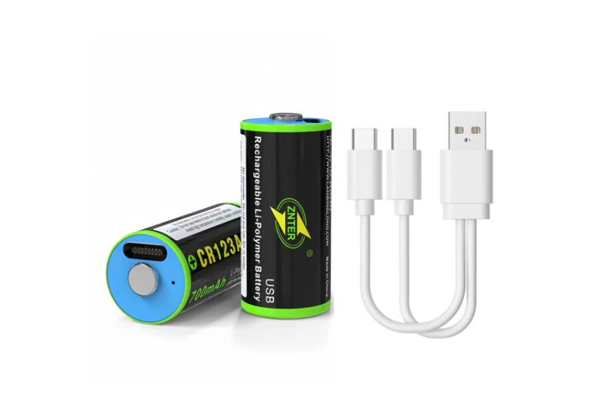 ZNTER 3.0V CR123A rechargeable battery 700mAh USB rechargeable lithium battery