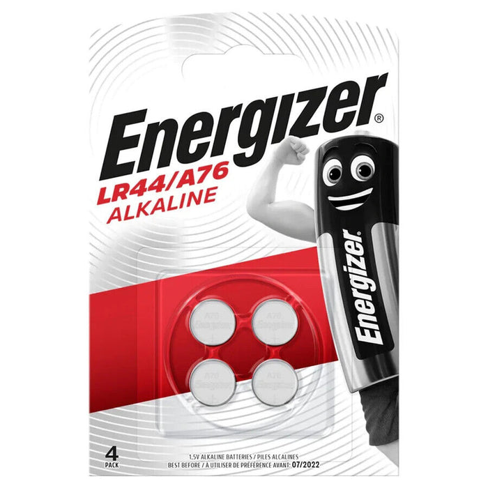 Energizer LR44 / A76 Alkaline Button Battery 4 Pack 1.5v
