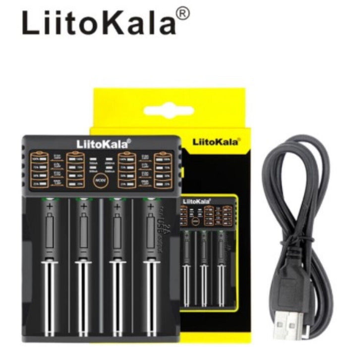 LiitoKala lii-402 4 Slots USB Battery Charger For Ni-MH Li-ion 17500 16340 14500