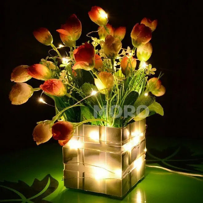 1-3 METER FAIRY LIGHTS Battery Powered silver Wire String Xmas Party Lights RGB Unbranded