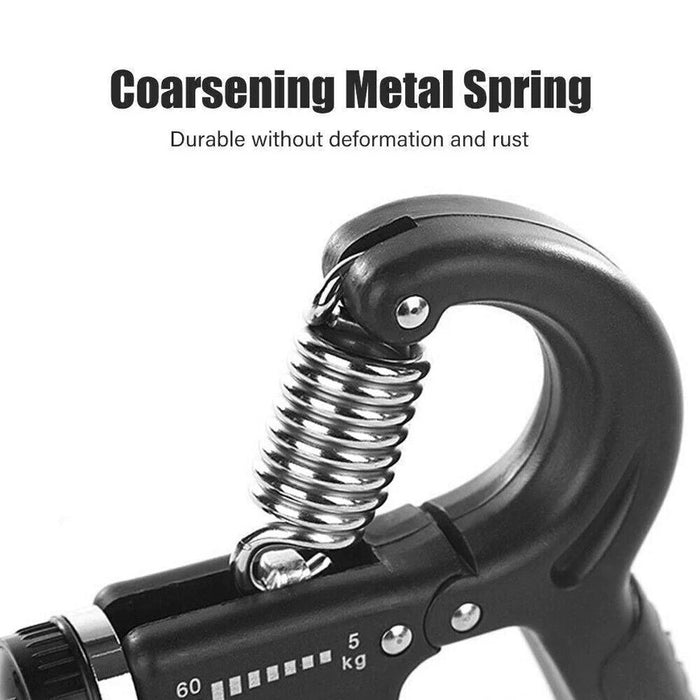 Adjustable Hand Grip Strengthener 5kg–60kg – Non-Slip Wrist & Forearm Trainer for Hand Strength, Fitness & Rehabilitation