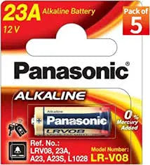 12v R23a 23A 12V Alkaline Battery 12v A23 LRV08L Pack of 5 — JUST BATTERIES ...