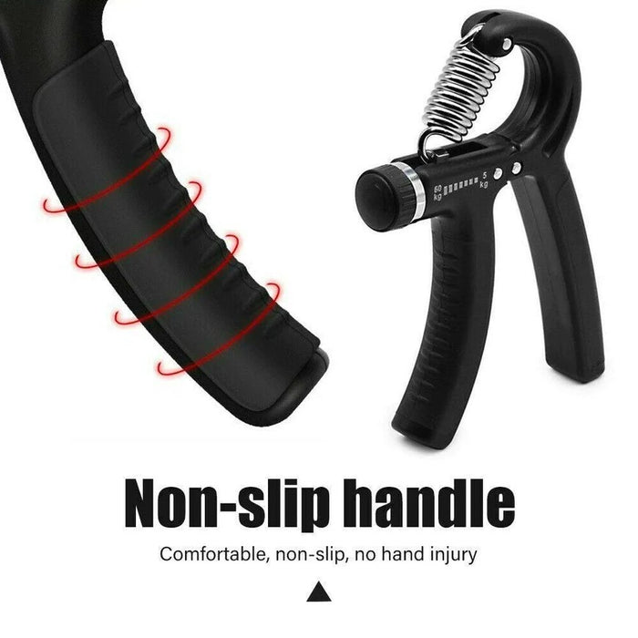 Adjustable Hand Grip Strengthener 5kg–60kg – Non-Slip Wrist & Forearm Trainer for Hand Strength, Fitness & Rehabilitation