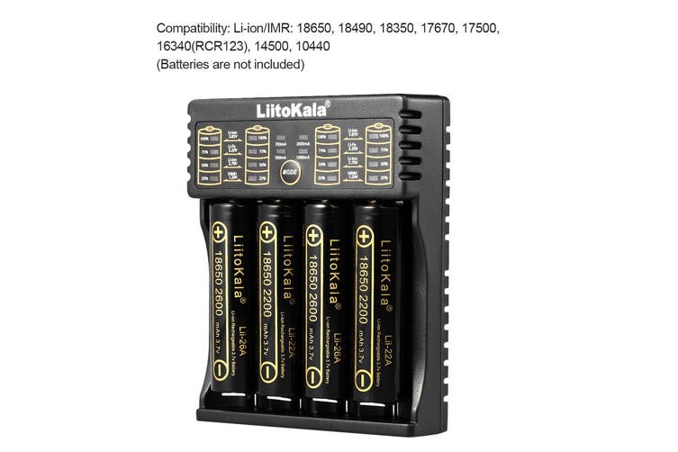 LiitoKala lii-402 4 Slots USB Battery Charger For Ni-MH Li-ion 17500 16340 14500