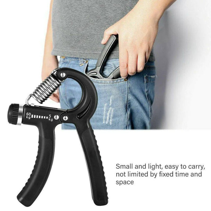 Adjustable Hand Grip Strengthener 5kg–60kg – Non-Slip Wrist & Forearm Trainer for Hand Strength, Fitness & Rehabilitation