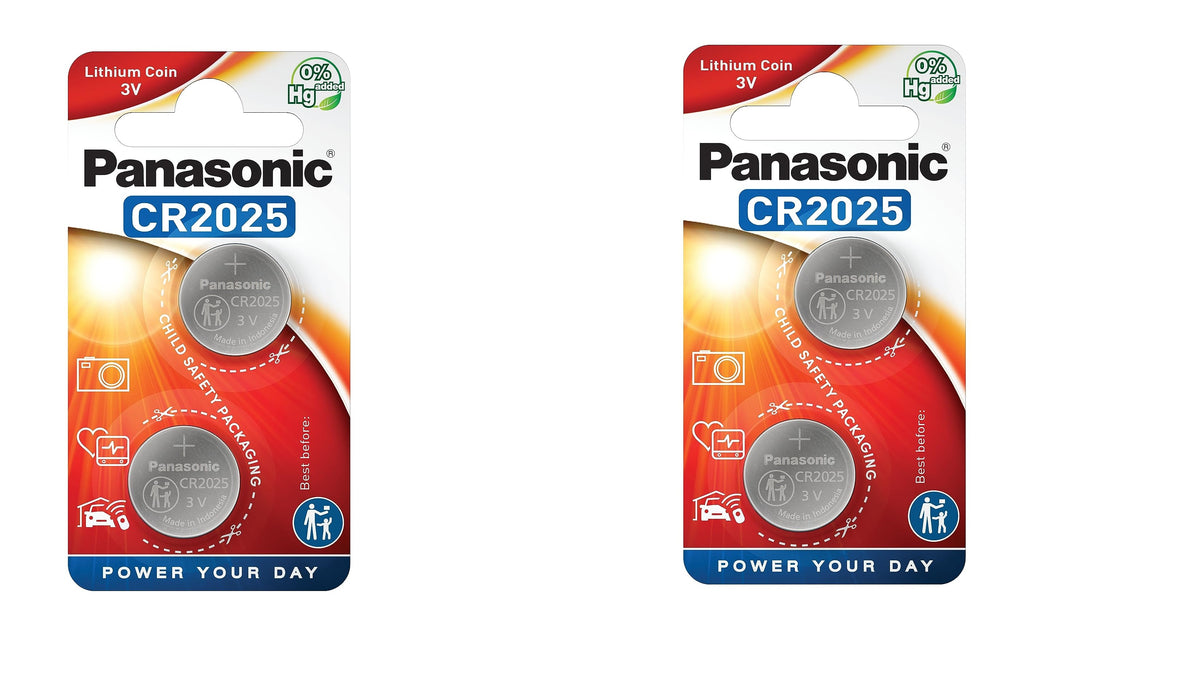 Panasonic CR2025 Battery 4 pack