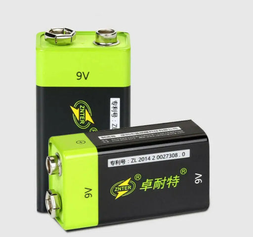 9V 600mAh High Capacity ZNTER Li-po Li-ion Polymer USB Rechargeable Micro USB freeshipping - JUST BATTERIES