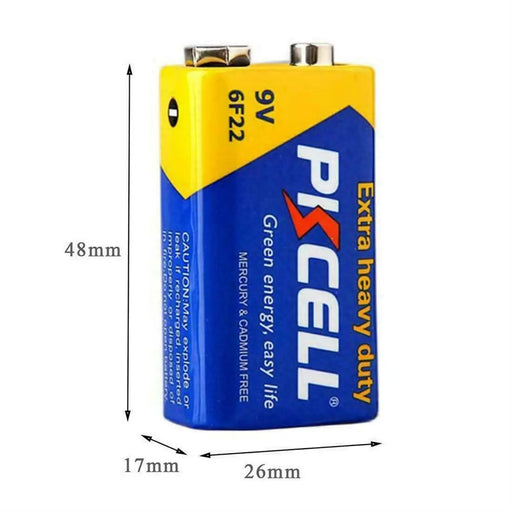 9V Battery 9 Volt 1604A 6F22 MN1604 Extra Heavy Duty Battery PKCELL PKCELL