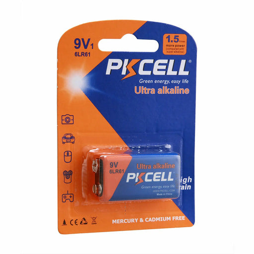 9V Battery 9Volt 6LR61 1604A 6LF22 MN1604 ULTRA Alkaline Battery PKCELL EXP 2029 freeshipping - JUST BATTERIES