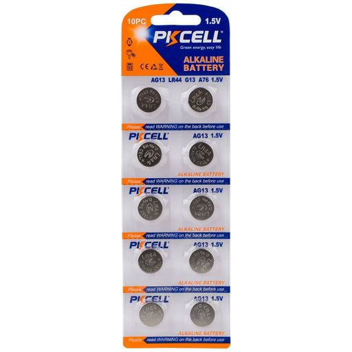 AG13 1.5v LR44 G13 LR44 A76 GP76A 357 Alkaline Button Coin Battery PKCELL SEALED freeshipping - JUST BATTERIES