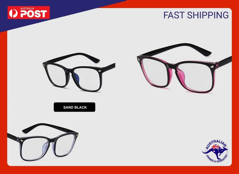 AU Blue light Blocking Computer Gaming Glasses Spectacles Anti Eyestrain Eyewear Unbranded
