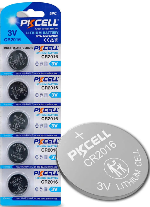 CR2016 DL2016 ECR2016 3V Lithium Battery pack of 5 PKCELL PKCELL