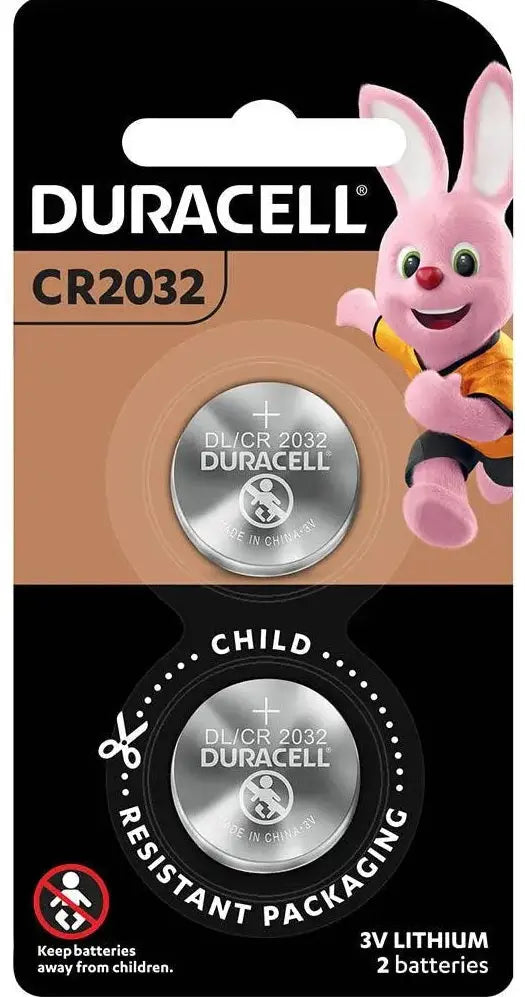 Duracell Specialty 2032 Lithium Coin Battery 3 V, Pack of 4, with Baby  Secure Technology (CR2032)