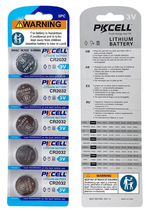 CR2032 3V Battery ECR2032 Lithium 3v Coin Cell Battery 2032 Watch Battery PKCELL