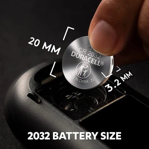CR2032 3V lithium coin battery DURACELL CHILD RESISTANT PACKAGING 4 Batteries Duracell
