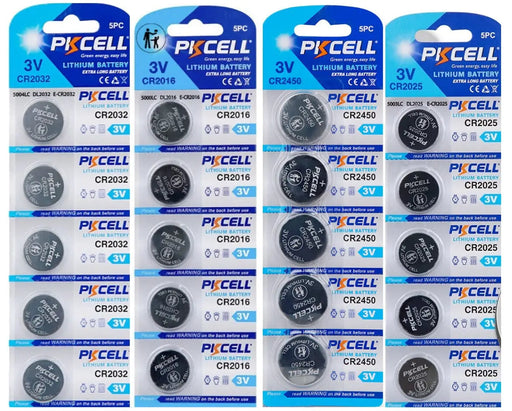 CR2032 CR2025 CR2016 CR2450 CR1616 3V Coin Button Lithium Battery PKCELL PKCELL