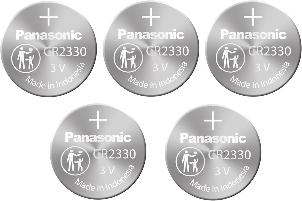 Panasonic CR2330 3V Lithium Battery Pack of 5