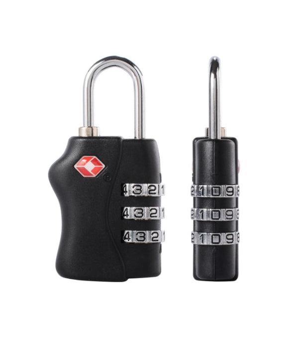 Padlock Luggage Suitcase lock TSA Approved Combination BLACK 3 DIGIT