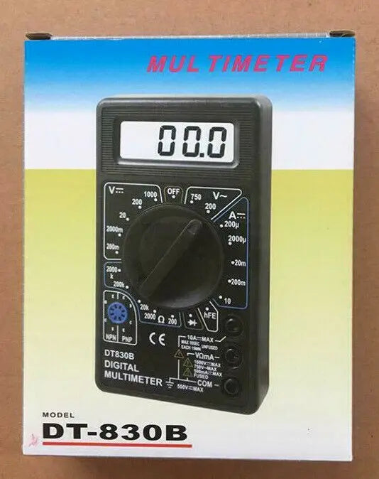 DT-830B Mini Digital Multimeter AC/DC Volt Amp Ohm Diode hFE Continuity Tester Unbranded