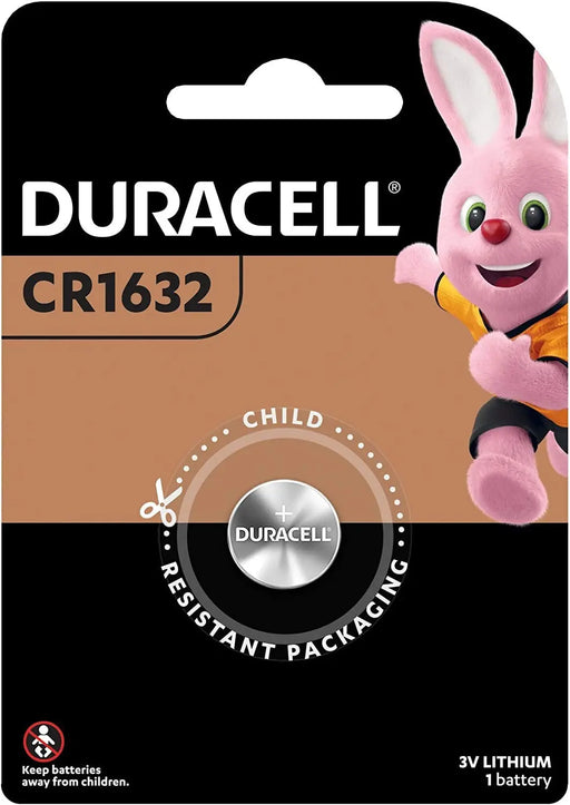 Duracell CR1632 Lithium Battery 3V 1 Pack Child Resistant packaging DURACELL