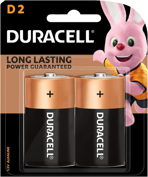 Duracell D Ultra Alkaline Batteries (Pack of 2) TYPE D battery 1.5V alkaline Duracell
