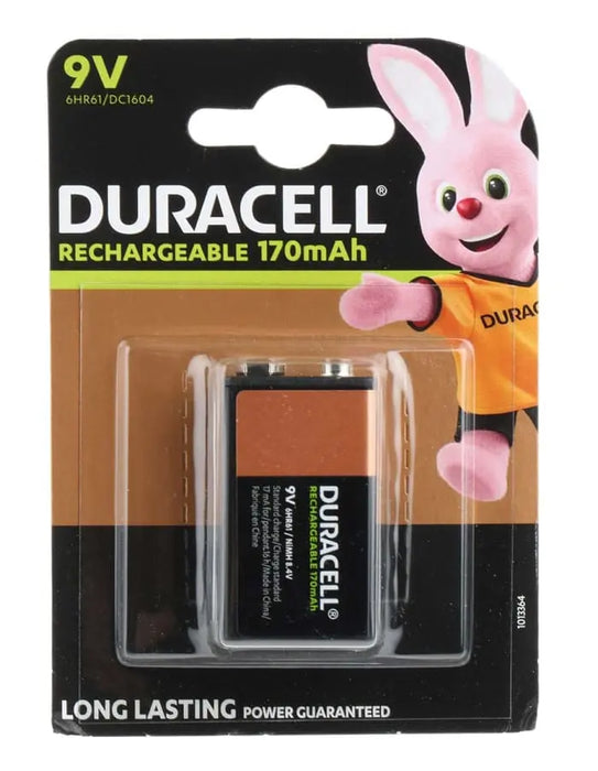 Duracell Rechargeable 9V 170 mAh Battery Pack of 1 Duracell