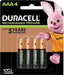 Duracell Rechargeable AAA Batteries 900mAh Pack of 4 batteries Duracell