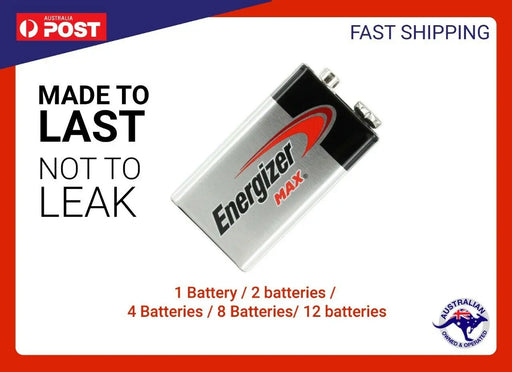 Energizer MAX Long Lasting Power Alkaline Battery 9V 6LF22 Exp 12/2025 Bulk Pk freeshipping - JUST BATTERIES
