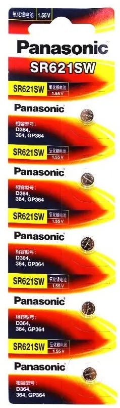 GENUINE PANASONIC SR621SW 364 Cell Silver Oxide Battery Watch Panasonic