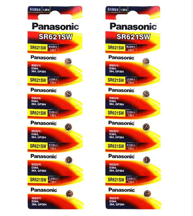 GENUINE PANASONIC SR621SW 364 Cell Silver Oxide Battery Watch Panasonic