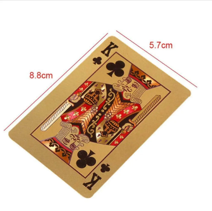 GOLD Plated POKER Playing CARDS Waterproof PVC Plastic Casino Game 54 Deck Unbranded