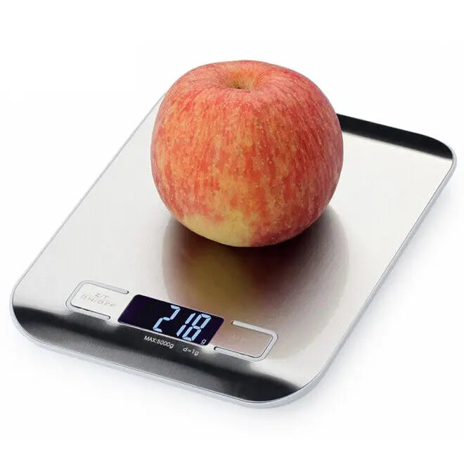 Kitchen Scale Weight 5kg 1g Cooking Food Electronic Digital LCD Stainless Scale JUST BATTERIES
