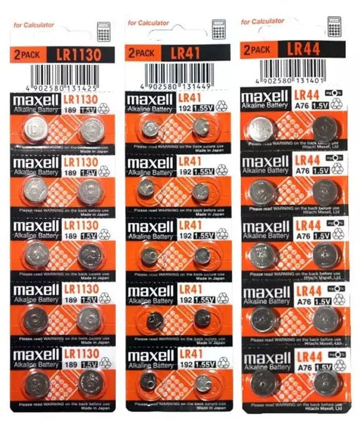 MAXELL AG13 LR44 AG3 LR41 AG10 1130 Maxell