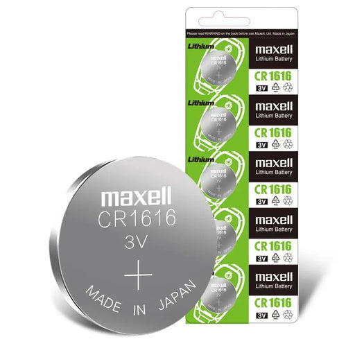 Maxell CR1616 Made in Japan Lithium 3V Battery 5 batteries Maxell