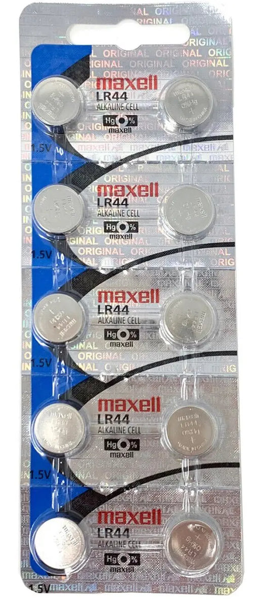 Maxell LR44 AG13 357 A76 button cell HOLOGRAM PACKAGE Pack of 10 Maxell