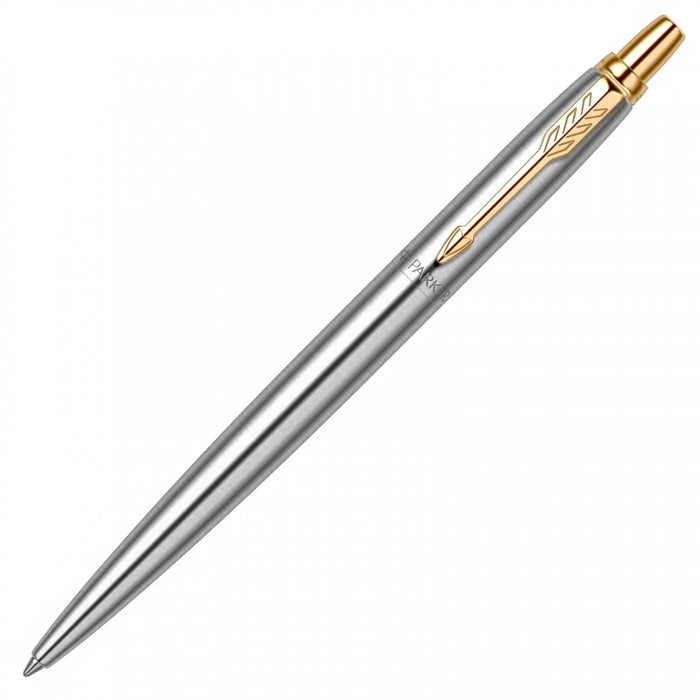 PARKER JOTTER STAINLESS STEEL GT BALL PEN GOLD PLATED TRIM Ballpoint PARKER NEW Parker