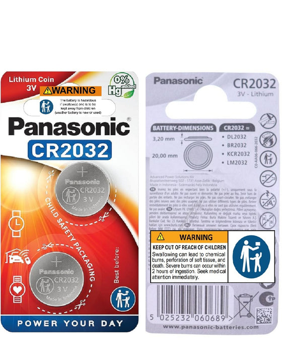 Panasonic 2pcs Cr2032 3v Lithium Batteries