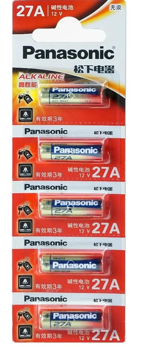 Panasonic 27A LRV27A  Alkaline Battery 12V pack of 5 batteries Panasonic