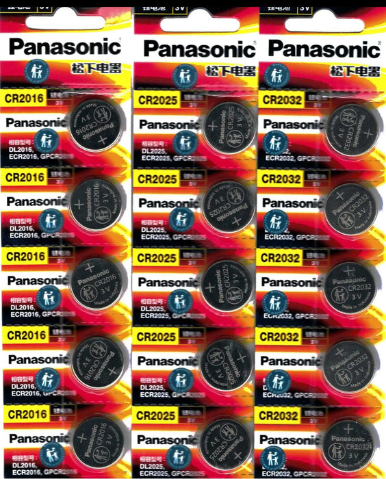 Panasonic CR2032 CR2025 CR1616 CR1620 CR1632 CR2450 CR2016 CR2430 Li Battery 3V Panasonic
