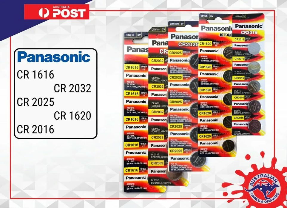 Panasonic CR2032 CR2025 CR1616 CR1620 CR1632 CR2450 CR2016 CR2430 Li Battery 3V freeshipping - JUST BATTERIES